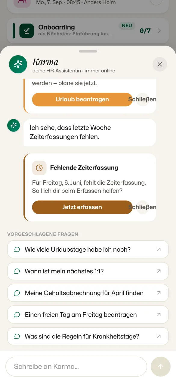 Karma auf dem Smartphone
