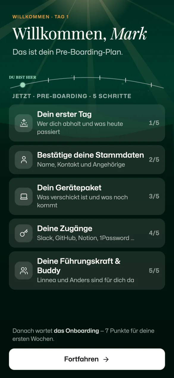 Onboarding-Guide: der Preboarding-Plan vor dem ersten Tag